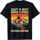 Cool Snowboarding Design For Boys Kids Snowboard Snowboarder T-Shirt - T-Shirt | Black