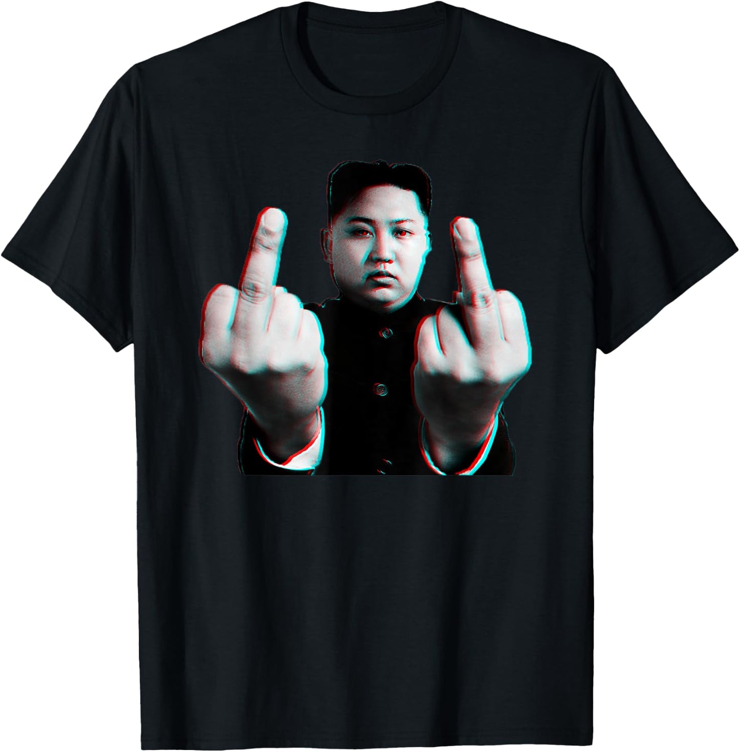 Kim Jong Boom -Adults Black Cartoon Modern Casual T-Shirt - T-Shirt | Black