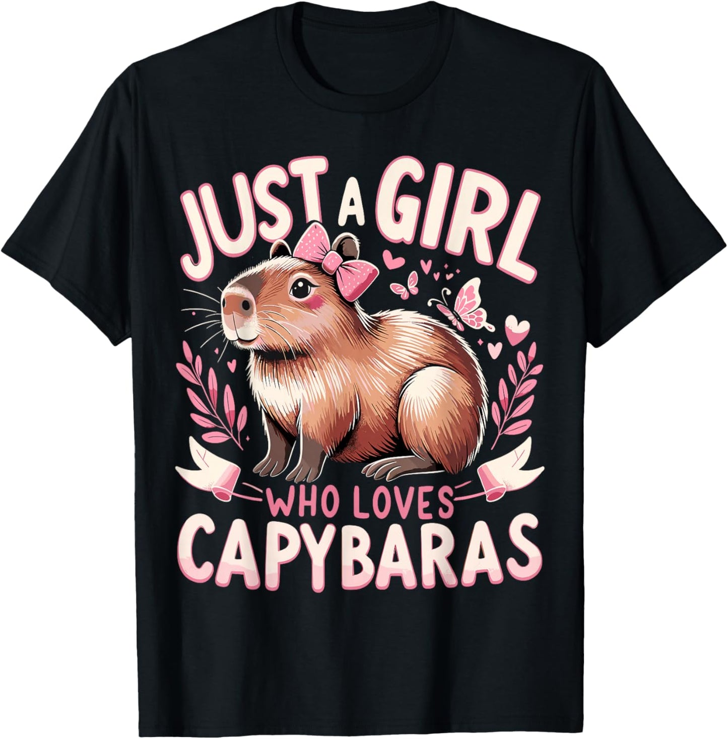 Capybara Just a Girl who Loves Capybaras T-Shirt - T-Shirt | Black