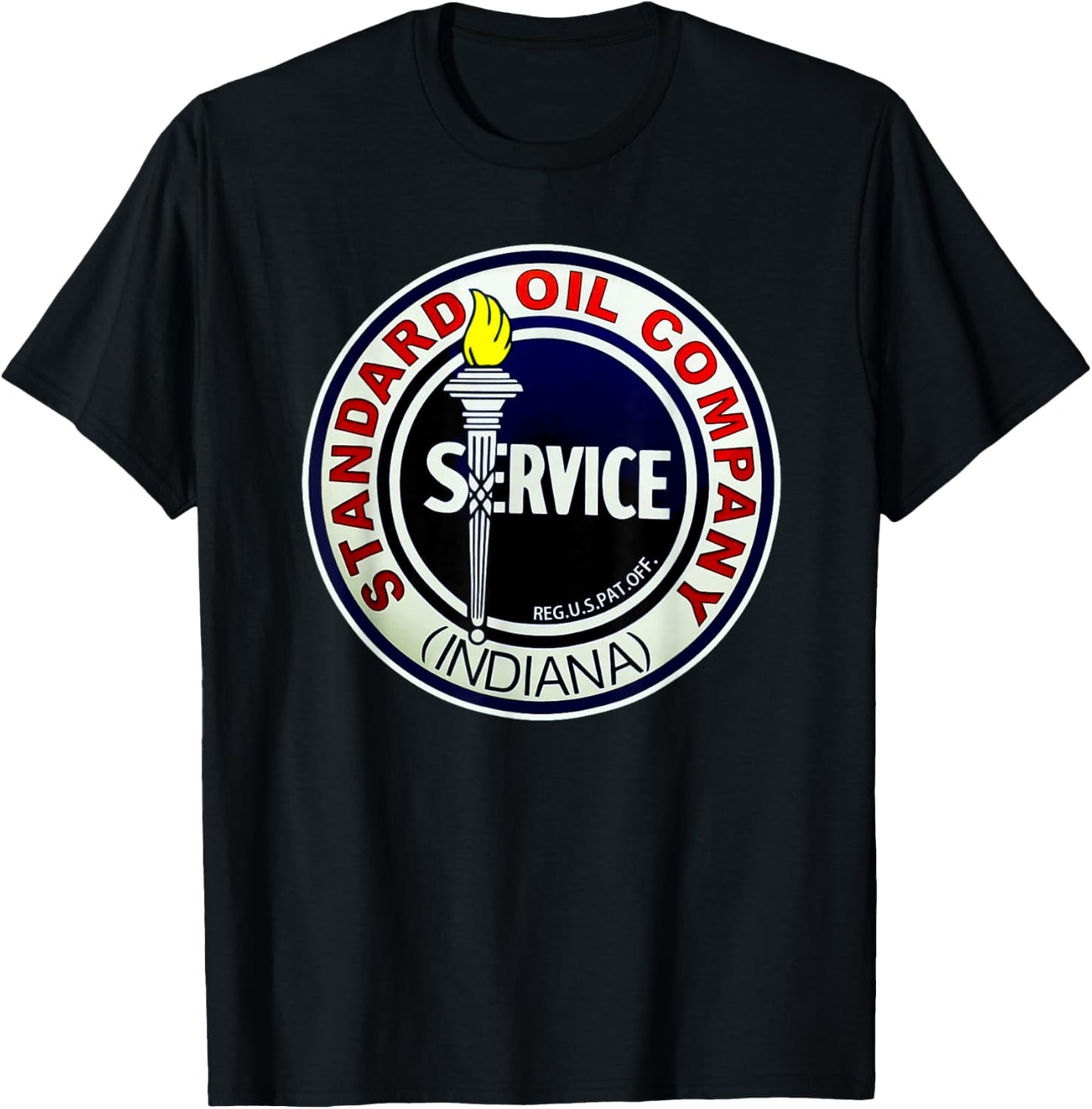 Retro Vintage Gas Station Standard Motor Oil Car Bike Garage T-Shirt - T-Shirt | Black