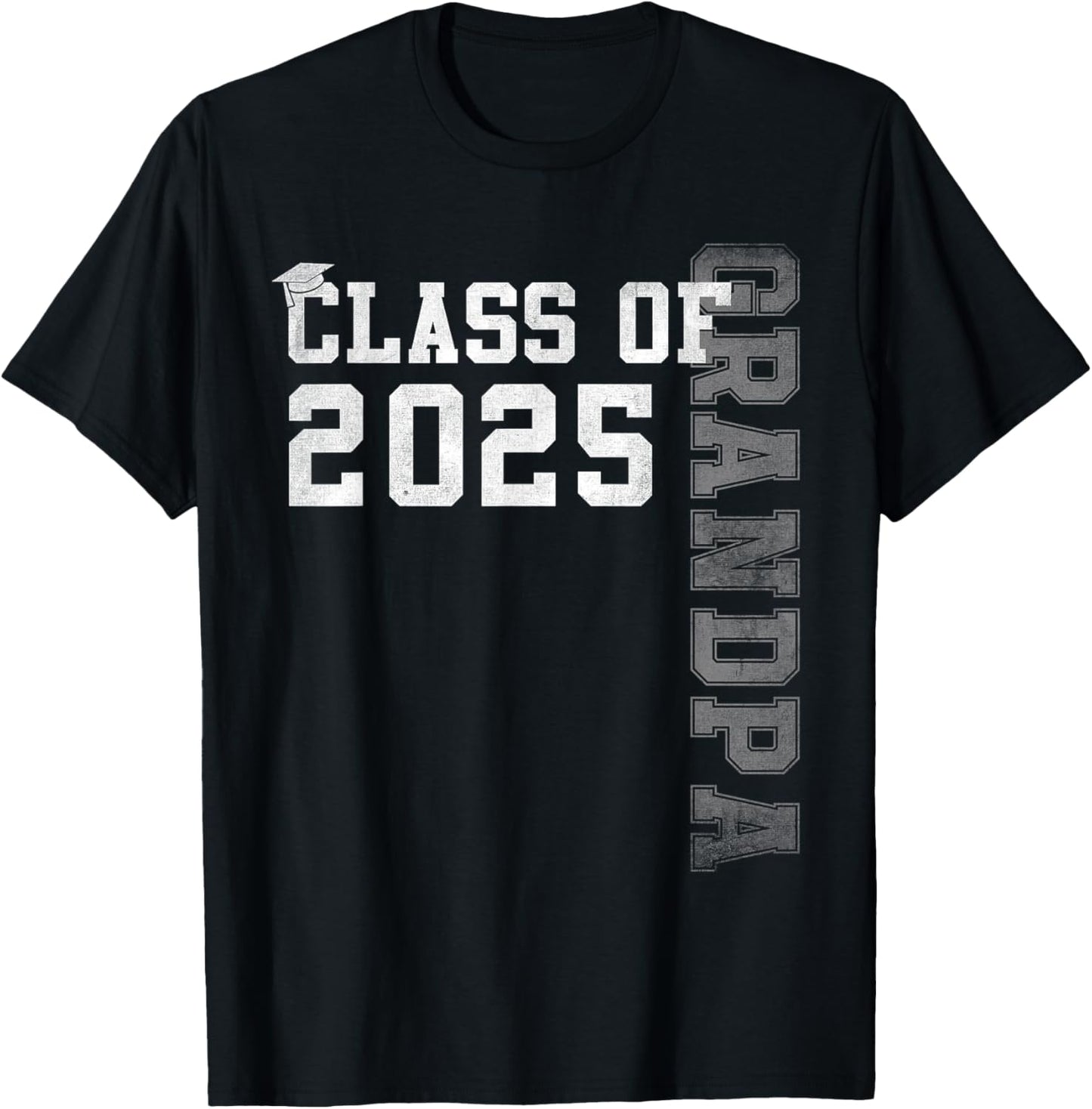 Grandpa Senior 2025 Proud Grandpa Of A Class Of 2025 T-Shirt - T-Shirt | Black