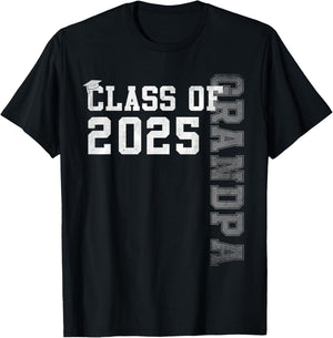 Grandpa Senior 2025 Proud Grandpa Of A Class Of 2025 T-Shirt - T-Shirt | Black