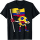 Ecuador Soccer Jersey Ecuador Flag Football Dab Funny T-Shirt - T-Shirt | Black