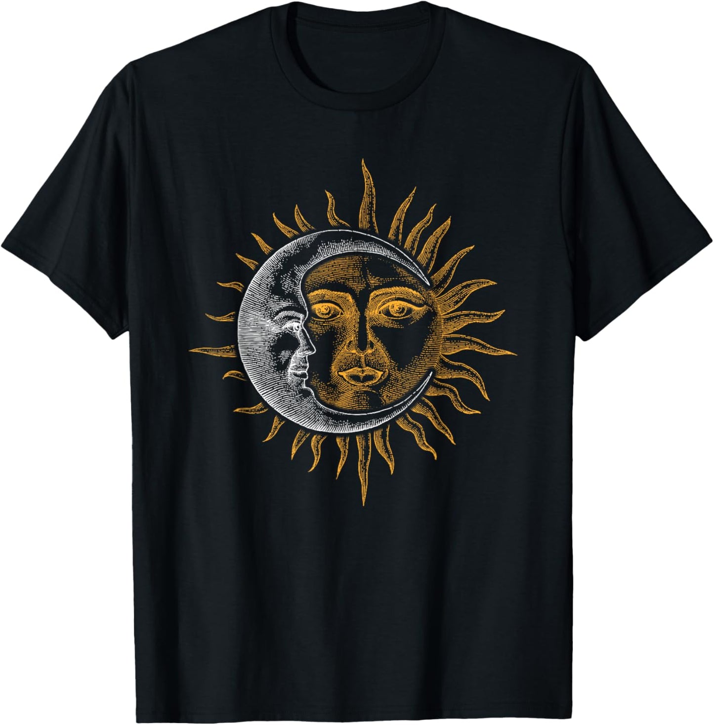 Moon And Sun Astronaut T-Shirt - T-Shirt | Black