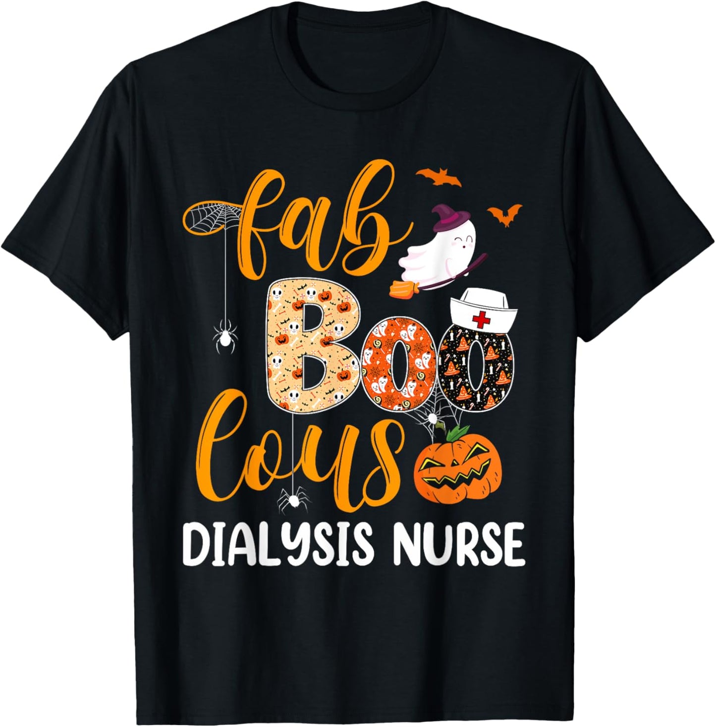 Fabulous Nurse Costume Faboolous Dialysis Nurse Halloween T-Shirt - T-Shirt | Black