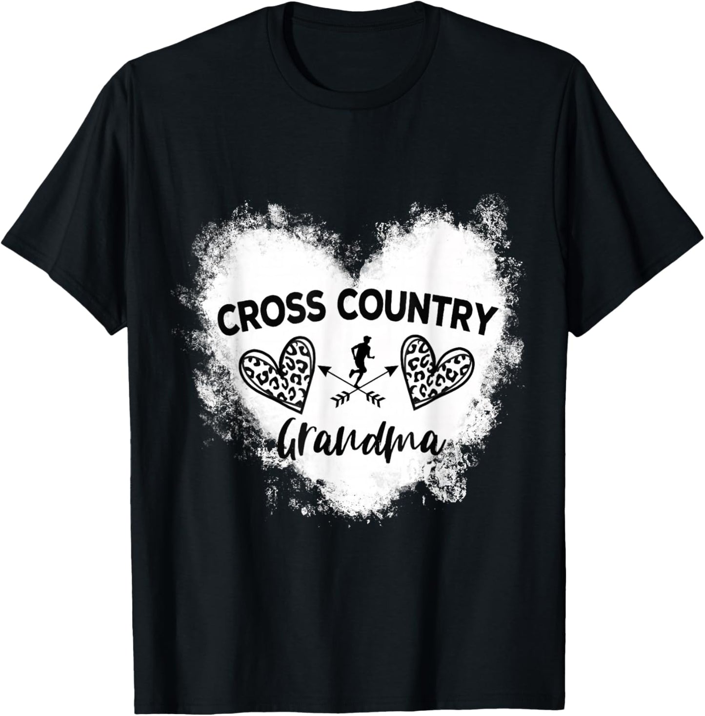 Funny Cross Country Grandma Cross Country Running T-Shirt - T-Shirt | Black
