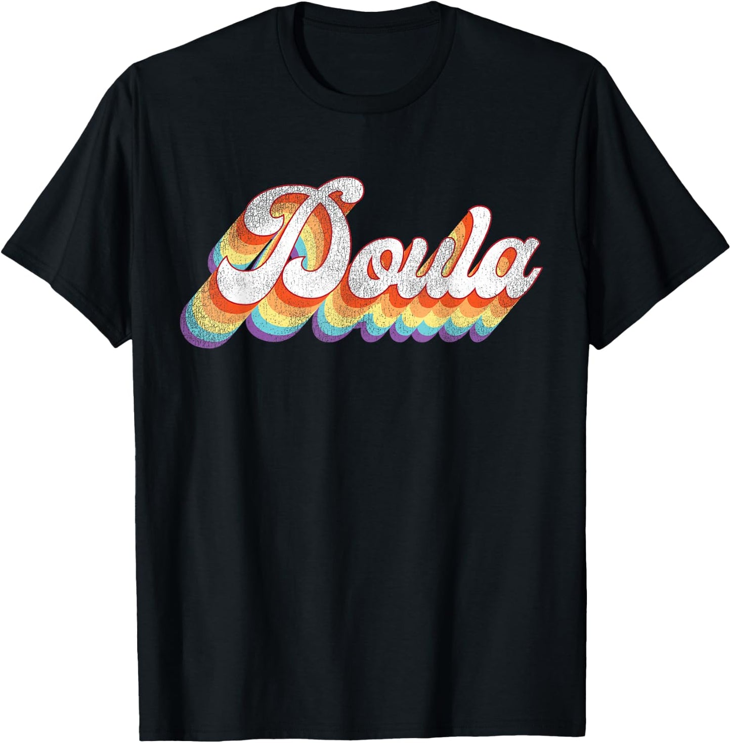 Doula Birth Worker Retro Vintage Doula T-Shirt - T-Shirt | Black