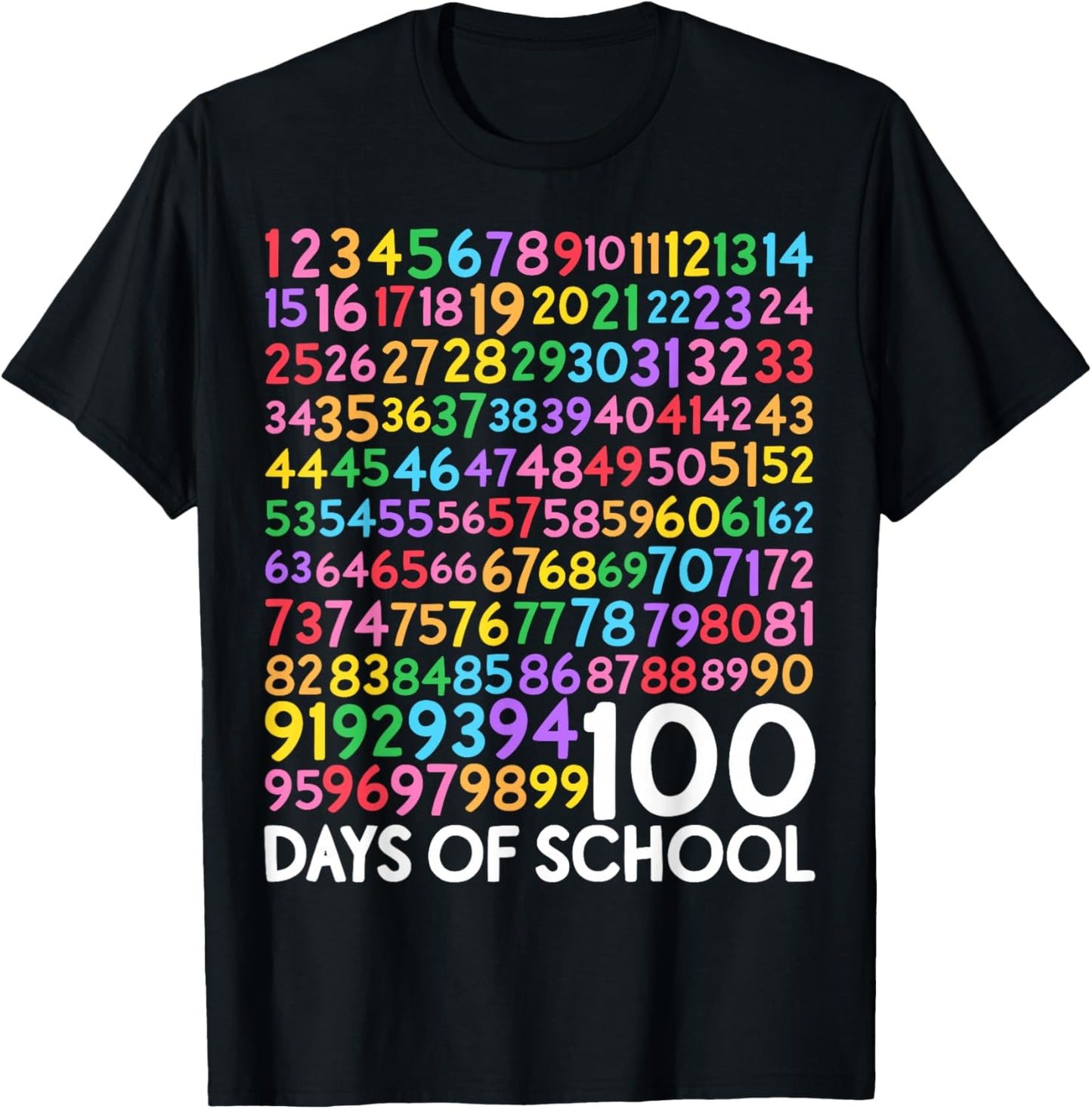100th Day of School Teacher Kids 100 Days Math Numbers T-Shirt - T-Shirt | Black