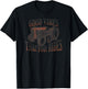 Distressed Tractor Good Vibes and Tractor Rides T-Shirt - T-Shirt | Black
