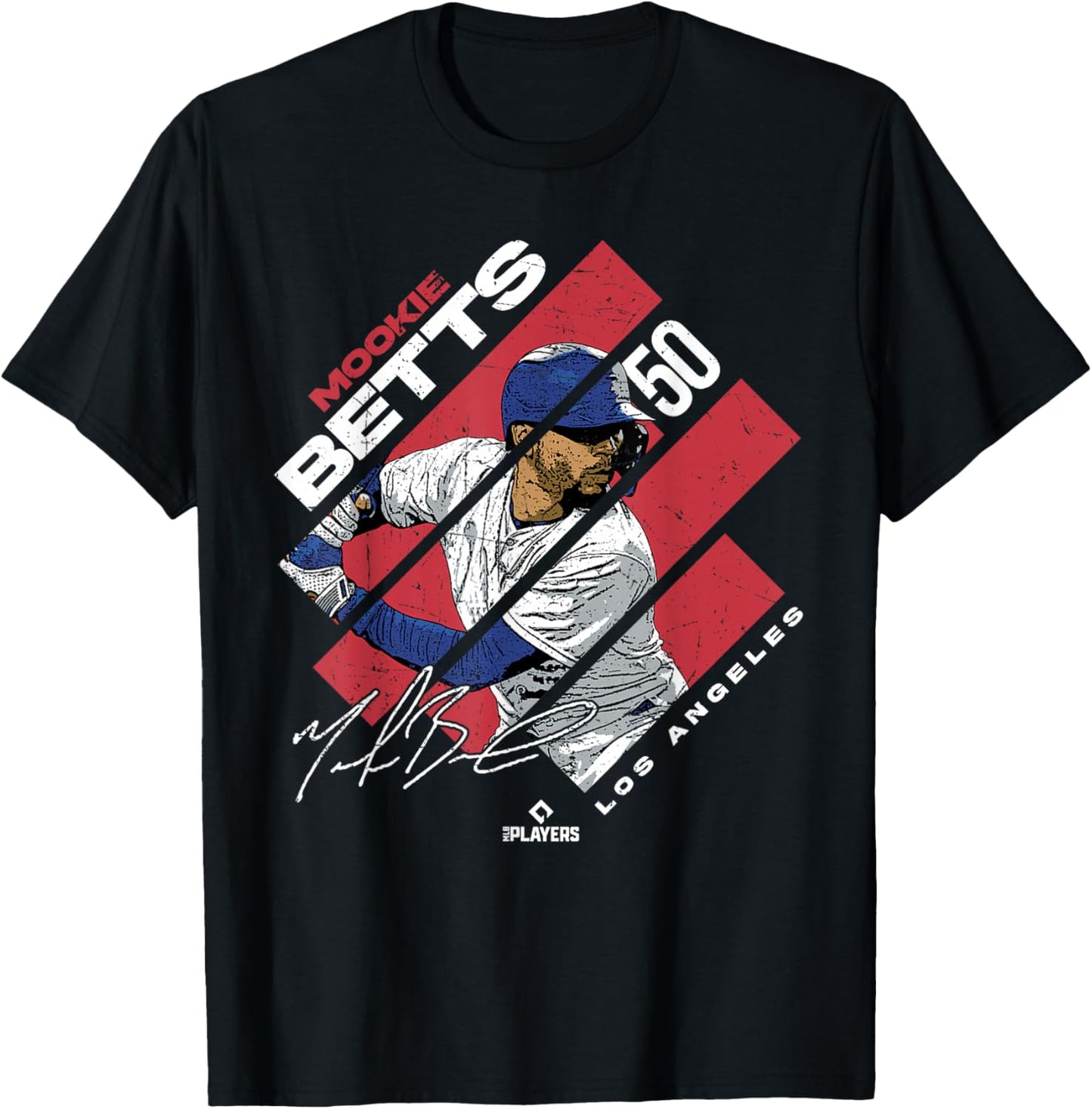 Mookie Betts | Los Angeles Baseball MLB Players | MLBMBE3002 T-Shirt - T-Shirt | Black