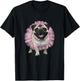 Pug Tutu Ballerina Ballet Pug Lover Distressed T-Shirt - T-Shirt | Black
