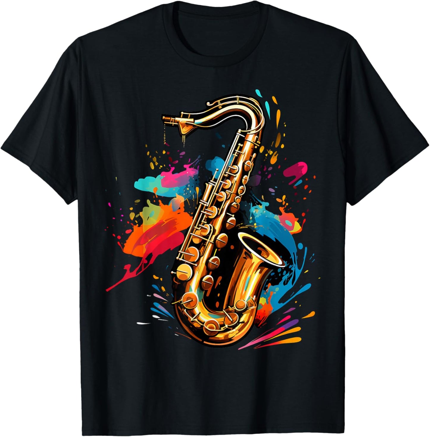 Saxophone lovers , Small, Black T-Shirt - T-Shirt | Black