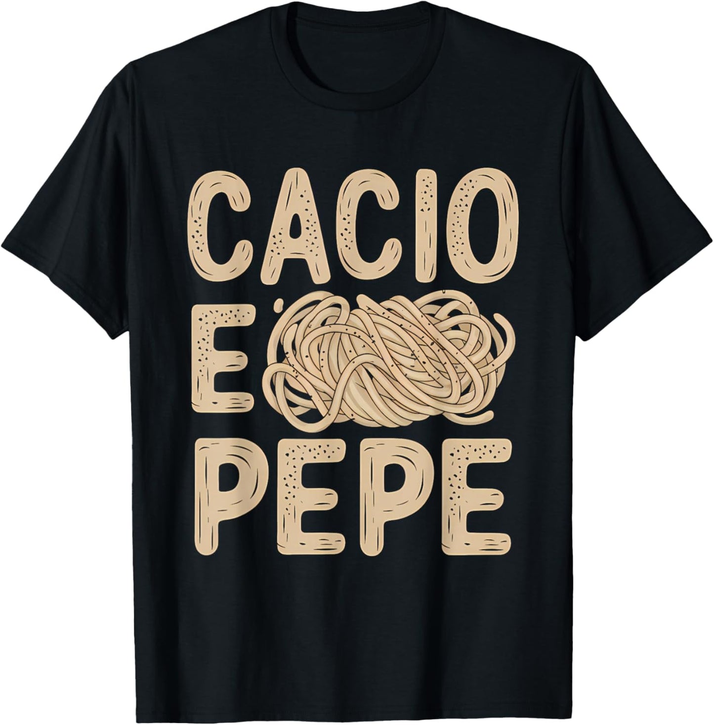 Cacio e Pepe Italian Foodie Pasta Food Lover T-Shirt - T-Shirt | Black
