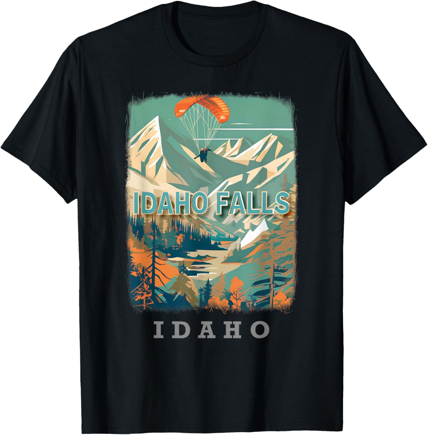 Idaho Falls Idaho ID Breathtaking Mountains SD859 T-Shirt - T-Shirt | Black