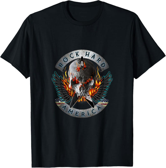 Rock Hard America by K.K. Downing Heavy Metal T-Shirt - T-Shirt | Black