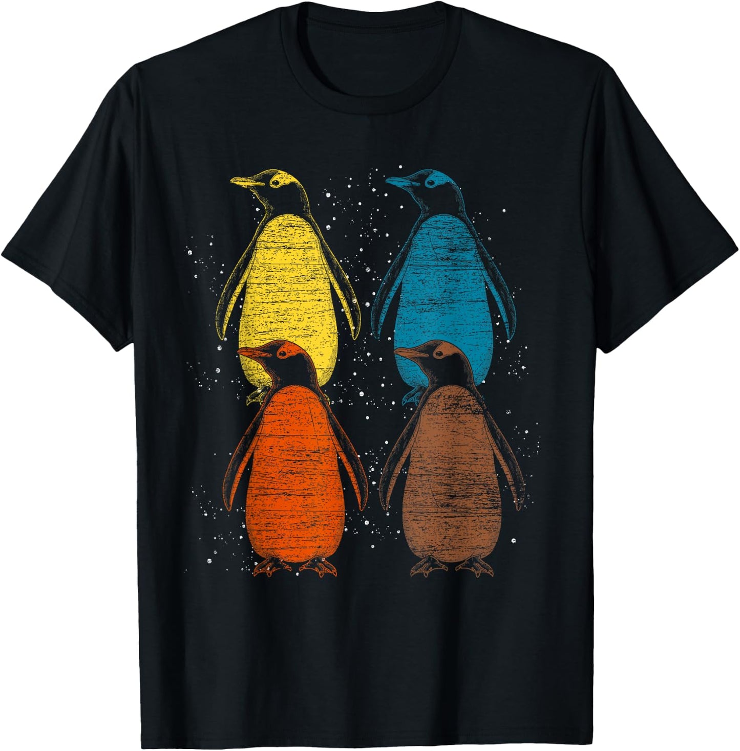 Retro Antarctic Animal Lover Zoo Keeper Gift Cute Penguin T-Shirt - T-Shirt | Black