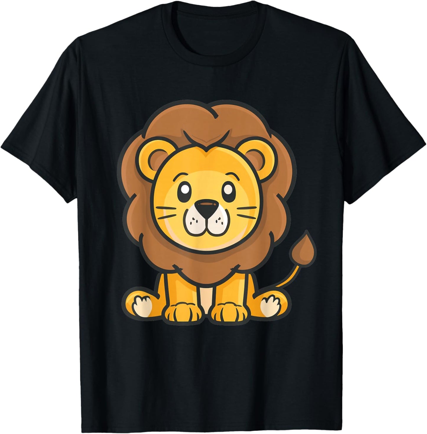 Cute Lion for Kids T-Shirt - T-Shirt | Black