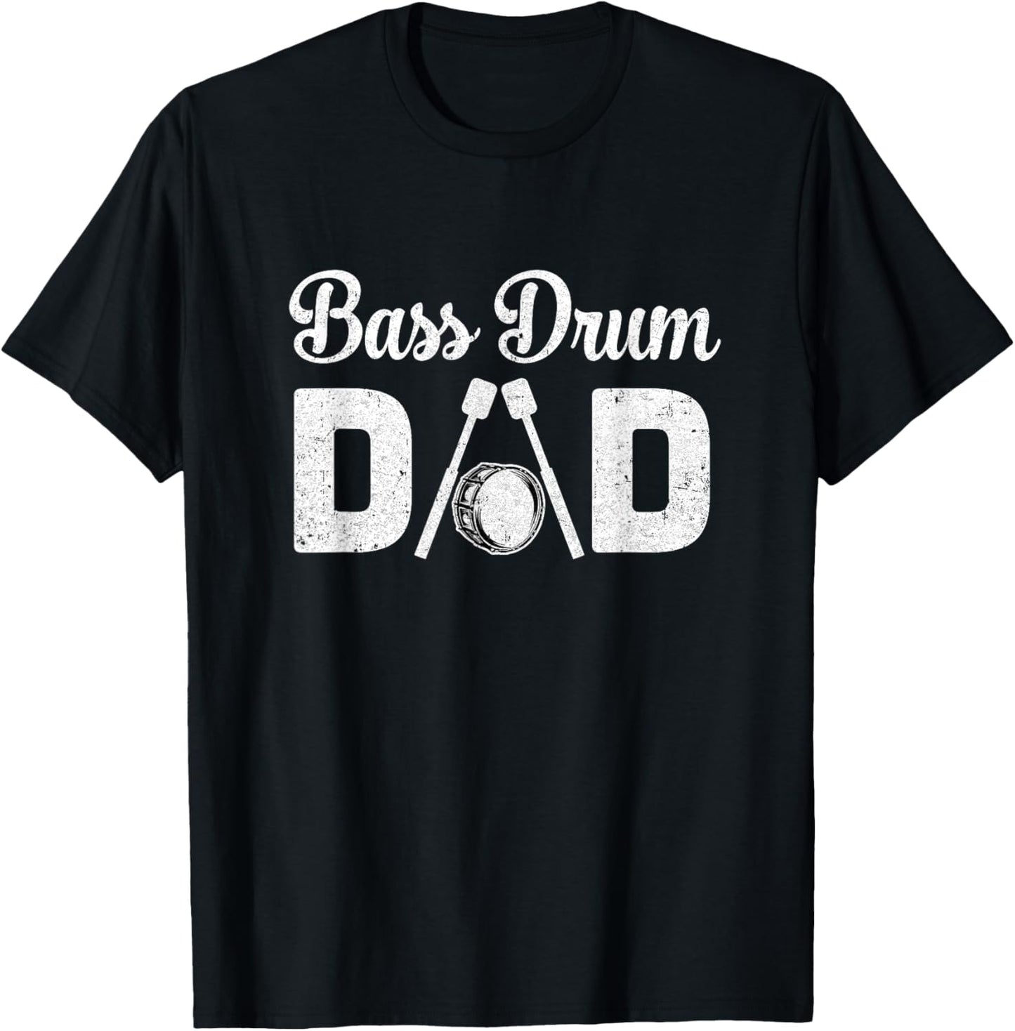 Bass Drum Dad Funny Marching Band For Mothers Day T-Shirt - T-Shirt | Black
