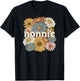Groovy Nonnie Grandmother Flowers Nonnie Grandma T-Shirt - T-Shirt | Black