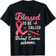 Blessed With Cancer Shirts, Pink Butterfly Breast Cancer T-Shirt - T-Shirt | Black