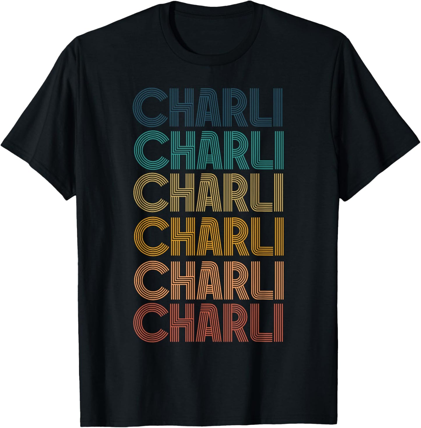 Retro Vintage Charli Classic Name Cool 80s 90s T-Shirt - T-Shirt | Black