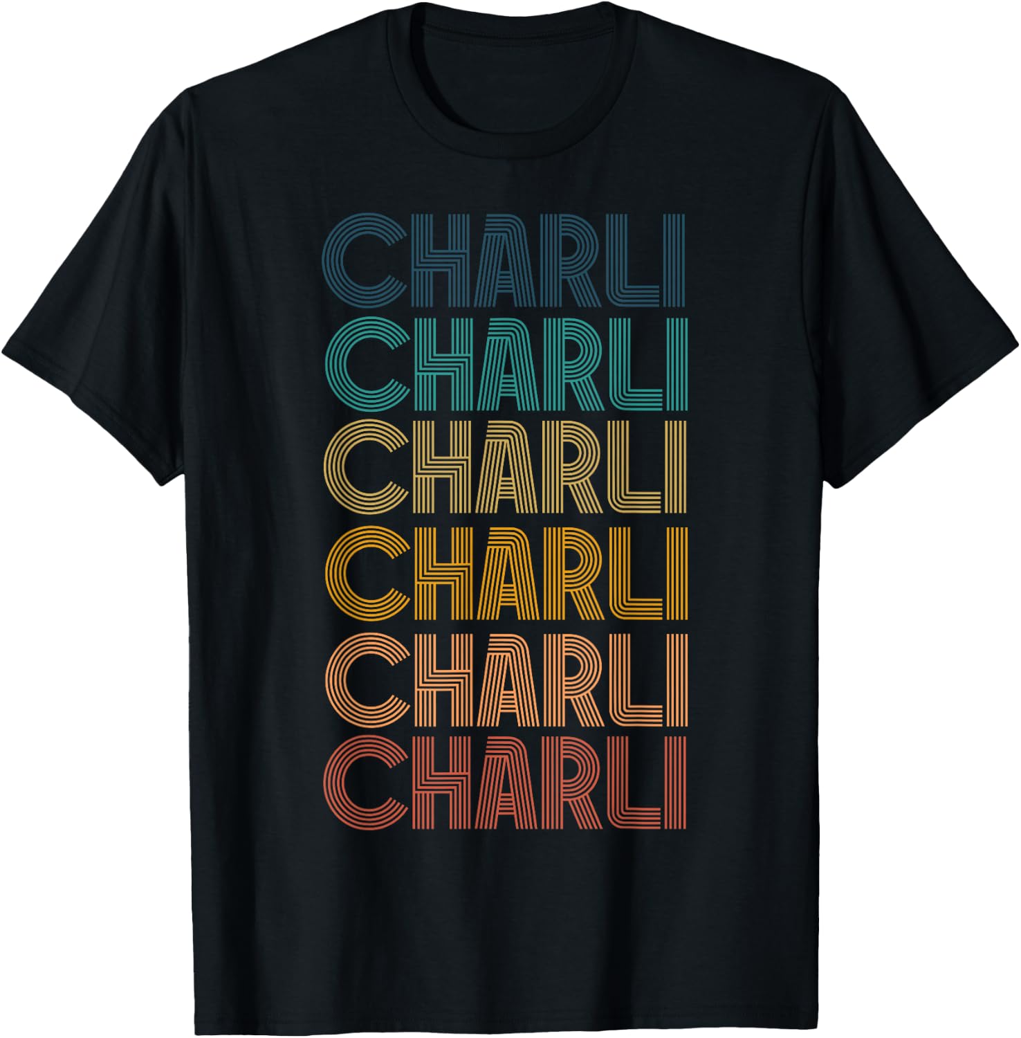 Retro Vintage Charli Classic Name Cool 80s 90s T-Shirt - T-Shirt | Black