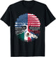Half Mexican Half Salvadorian El Salvador Flag Mexico T-Shirt - T-Shirt | Black