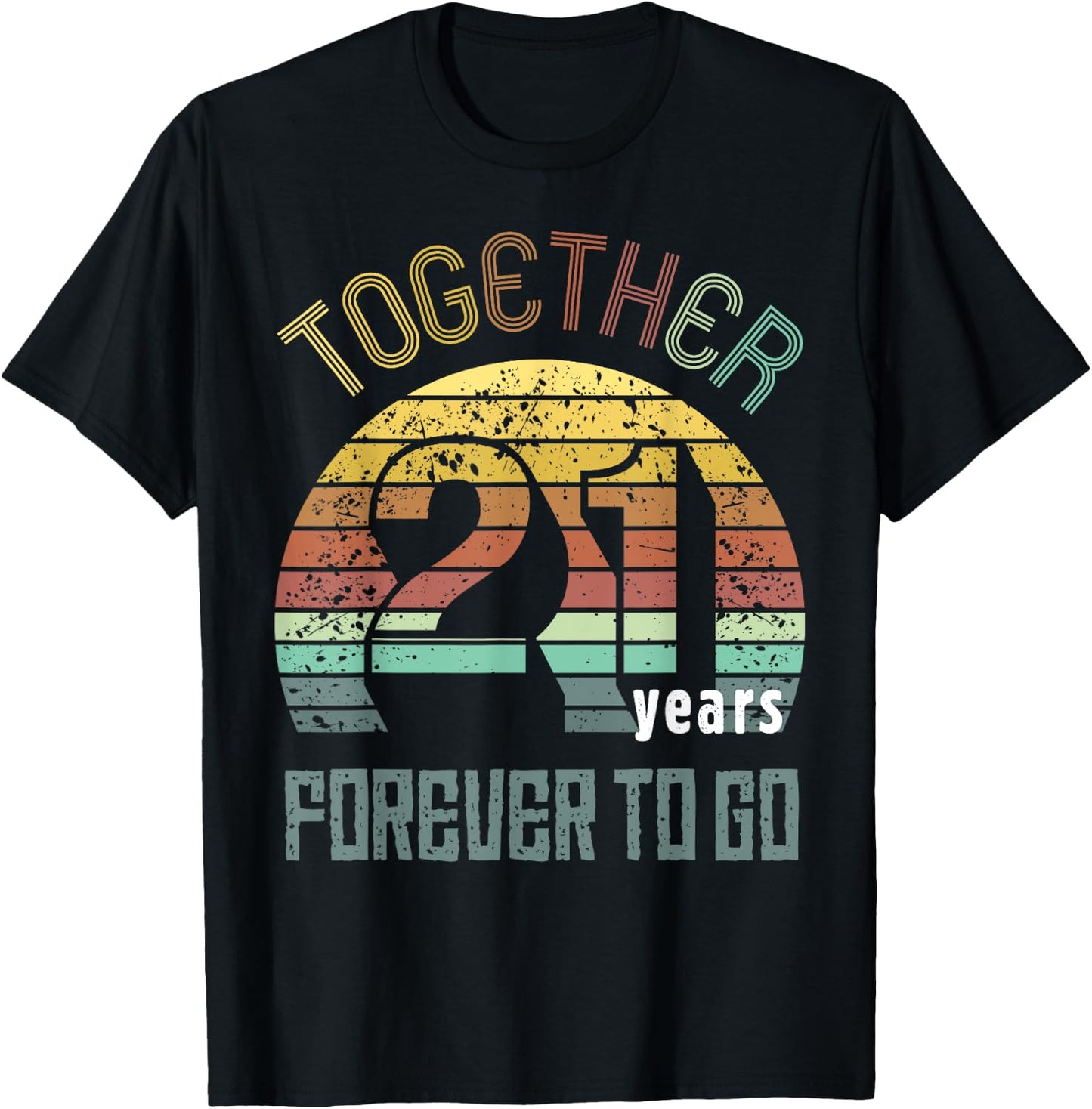 21st Years Wedding Anniversary Gifts For Couples Matching T-Shirt - T-Shirt | Black