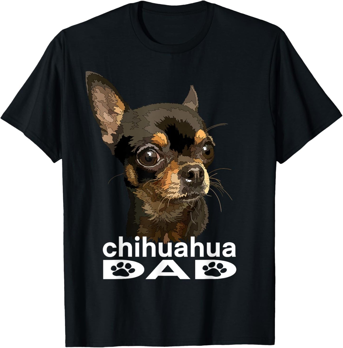 Chihuahua Dad Funny Father Dog Chiwawa Daddy Women Girls Kids T-Shirt - T-Shirt | Black