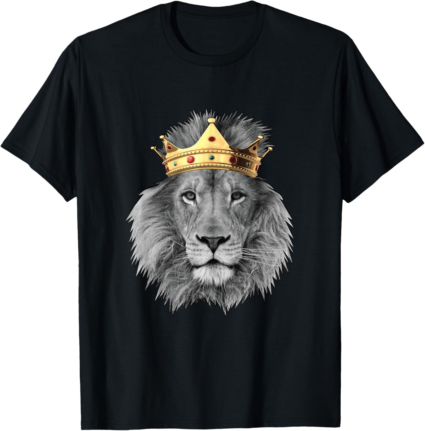 King Lion Crown Super King of Animals Shirt T-Shirt - T-Shirt | Black