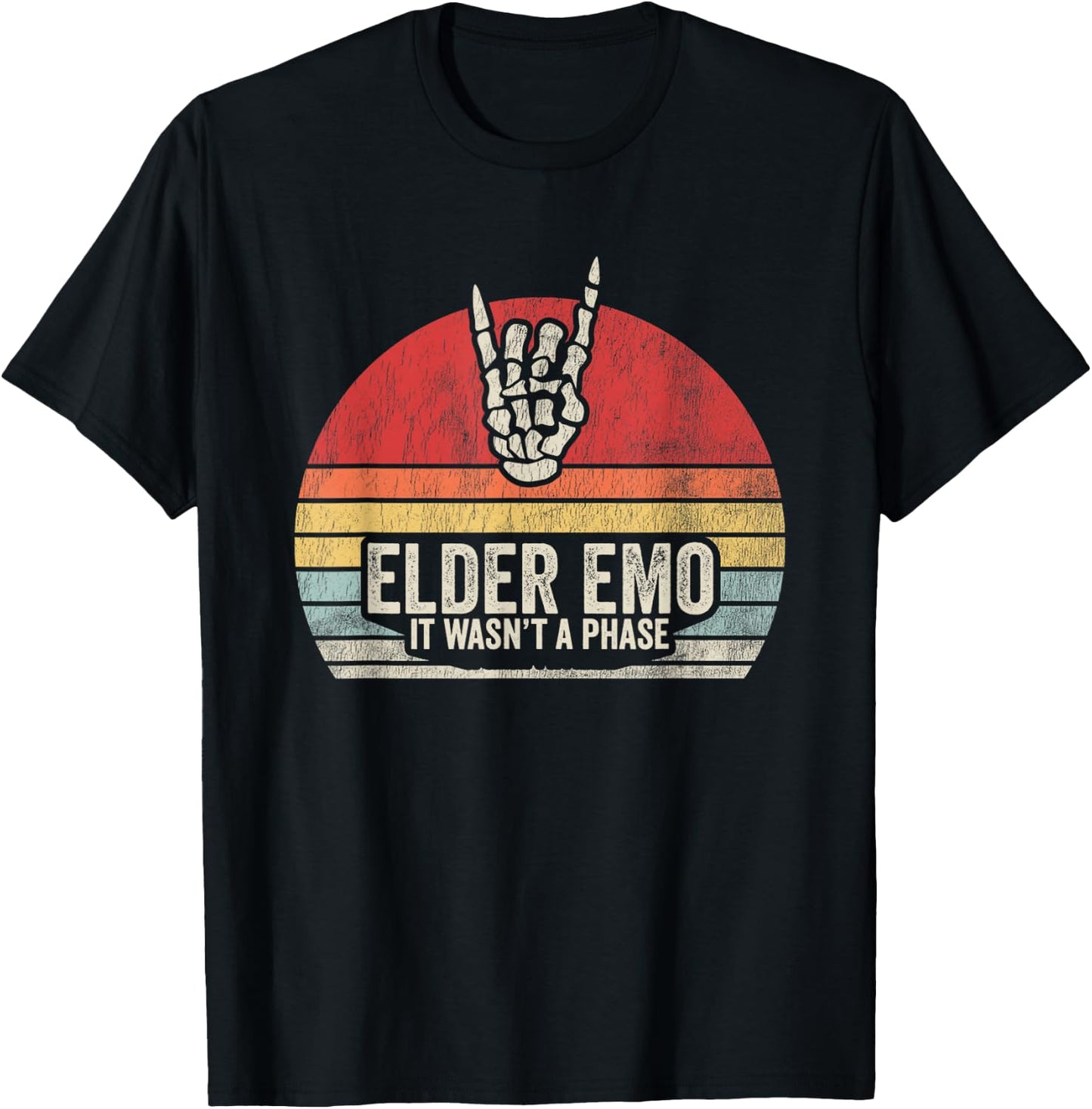 Elder Emo It Wasn't A Phase Vintage T-Shirt - T-Shirt | Black