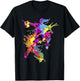 Soccer woman Paint splash Women's soccer T-Shirt - T-Shirt | Black
