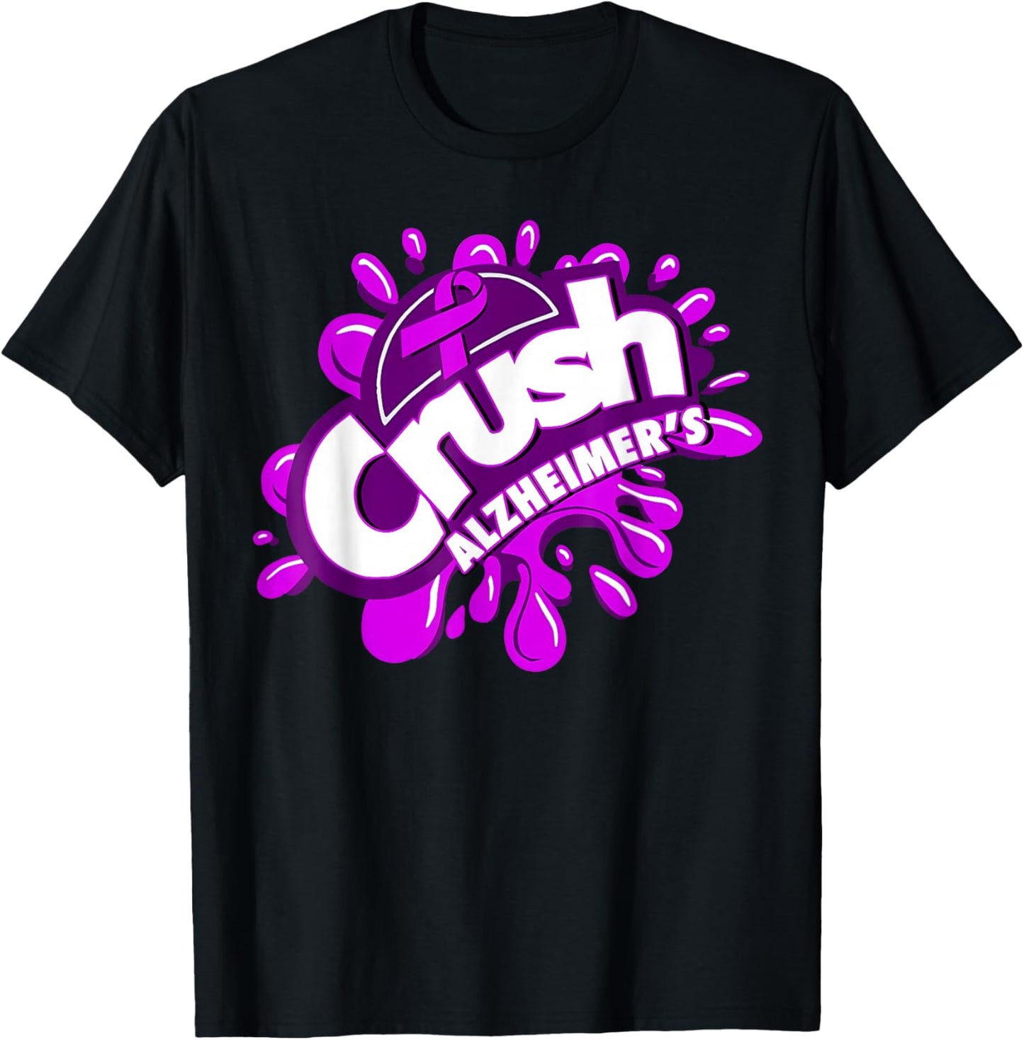 Crush Alzheimer's T-Shirt - T-Shirt | Black