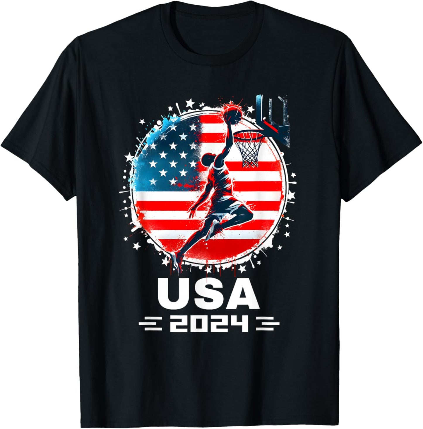 USA Team 2024 Basketball Shirt Women Kids Basketball T-Shirt - T-Shirt | Black