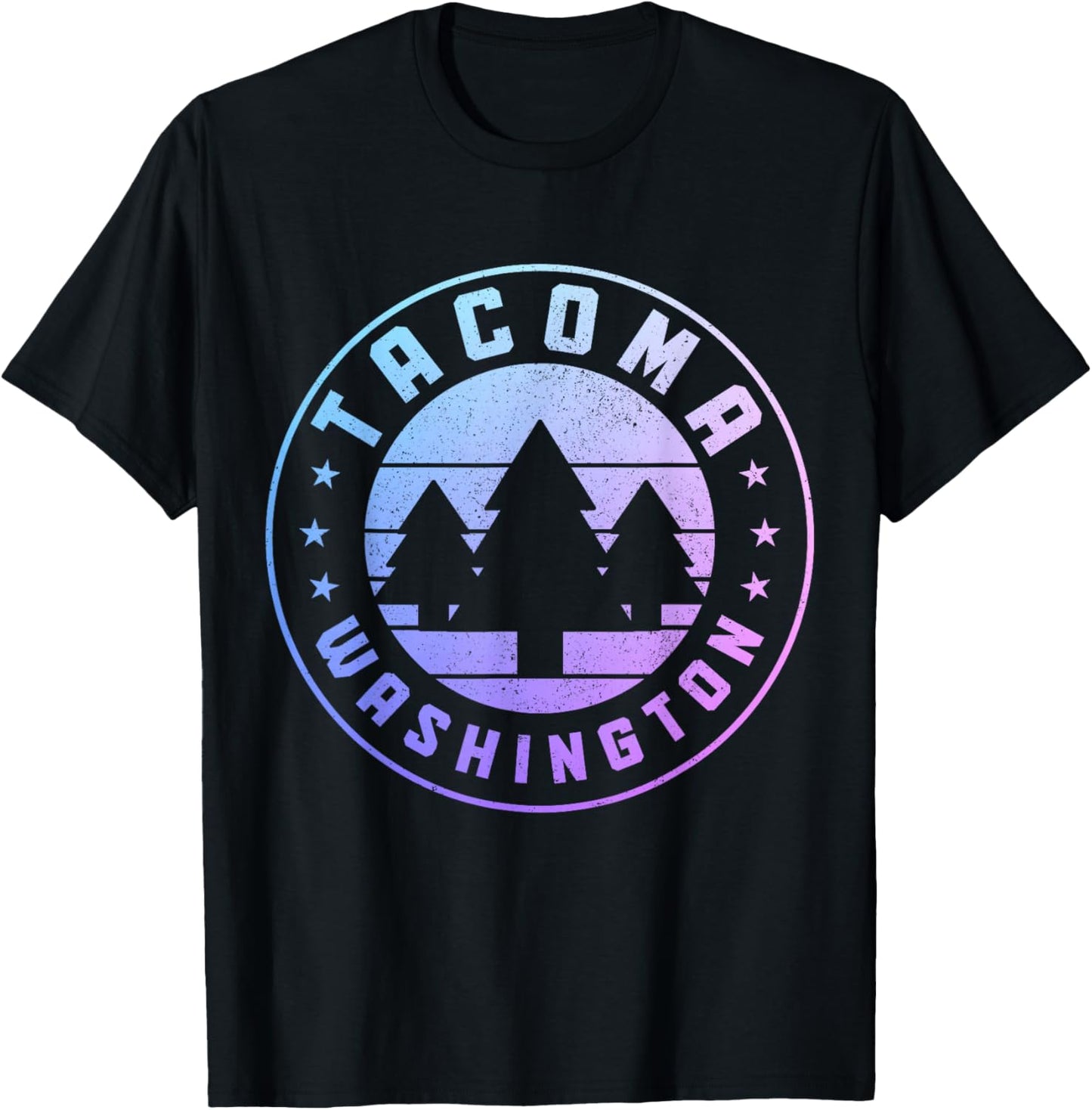 Tacoma Washington Vintage Pride T-Shirt - T-Shirt | Black