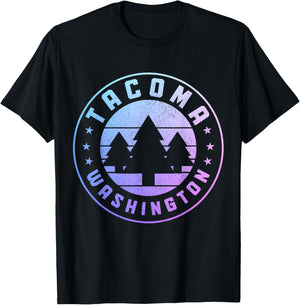 Tacoma Washington Vintage Pride T-Shirt - T-Shirt | Black