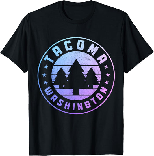 Tacoma Washington Vintage Pride T-Shirt - T-Shirt | Black