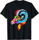 colorful bighorn sheep ram head for lovers Big Horn Mountain T-Shirt - T-Shirt | Black