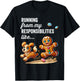 Funny Gingerbread Running from My Responsibilities Christmas T-Shirt - T-Shirt | Black