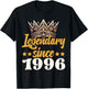 Legendary King Since 1996 Birthday T-Shirt - T-Shirt | Black