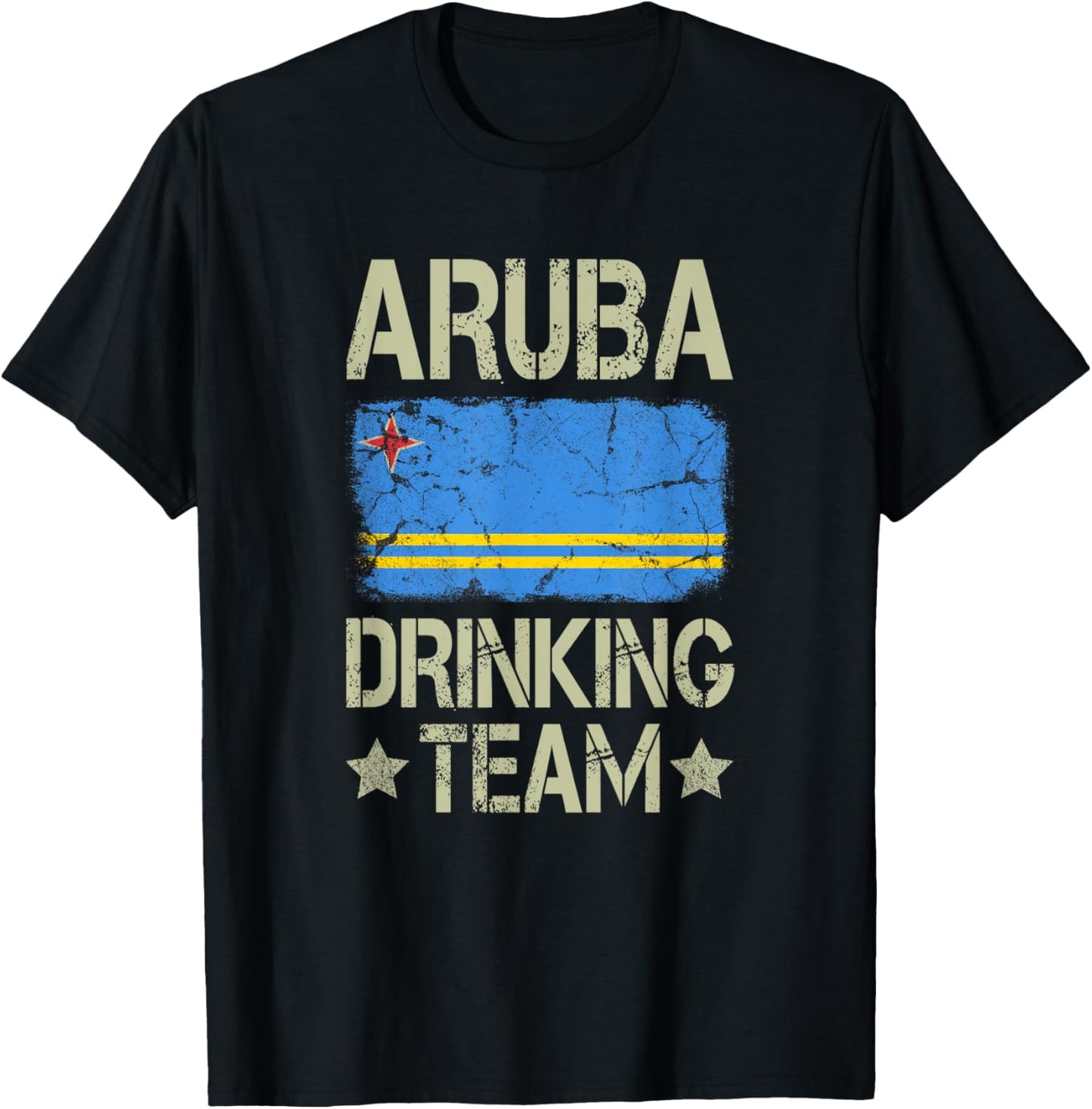 Aruba Drinking Team Aruba Flag Funny Drinking T-Shirt - T-Shirt | Black