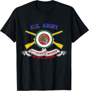 37th Infantry Division 37th ID Veteran Buckeye Division T-Shirt - T-Shirt | Black