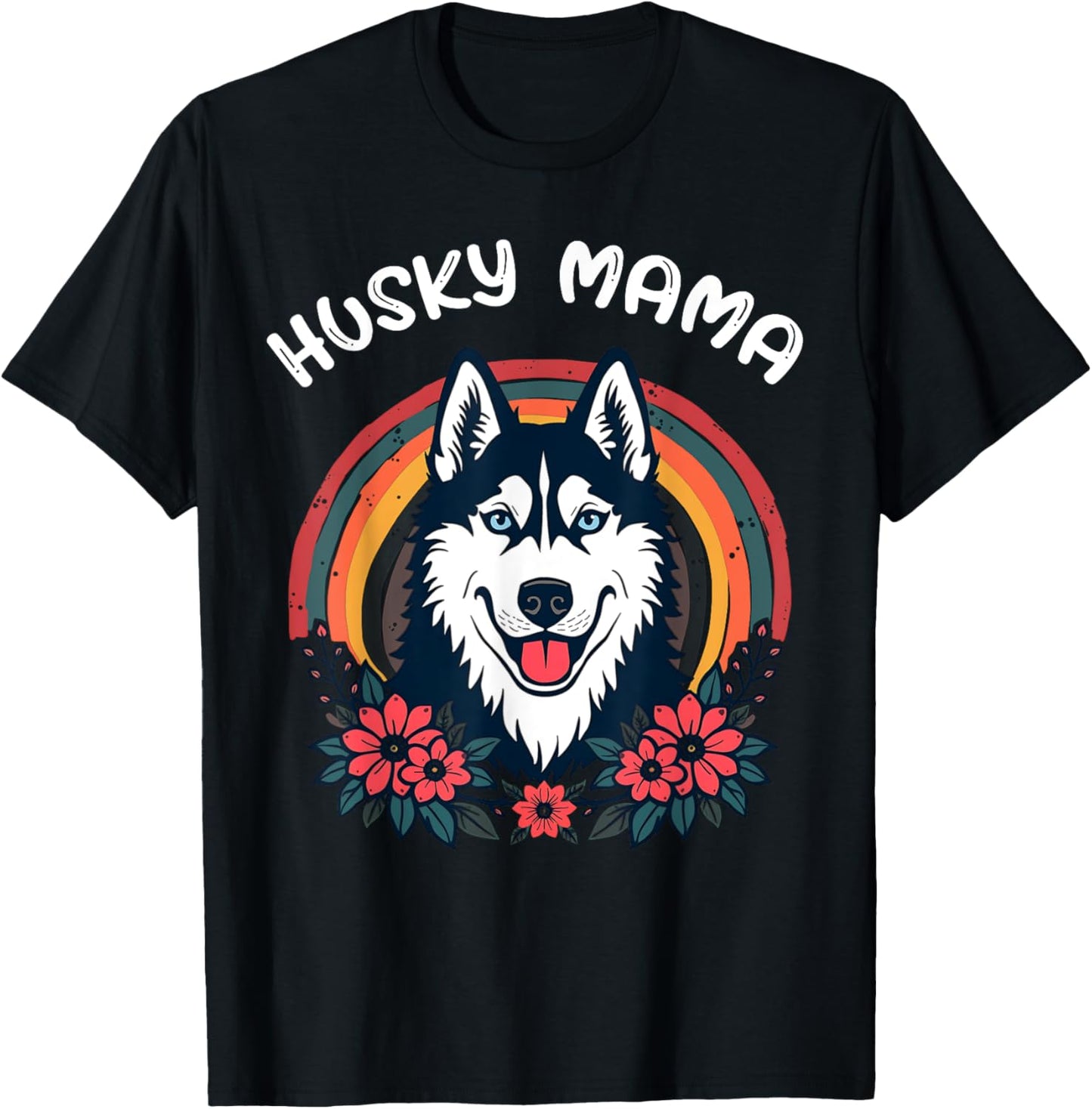 Husky Mama Siberian Husky Mom T-Shirt - T-Shirt | Black