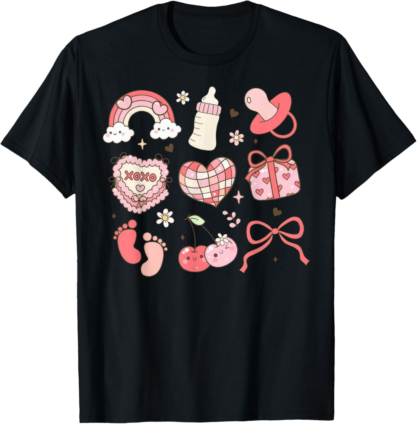 Nurse Valentines' Day Gifts NICU Nurse Valentines Day L&D Nurse Nicu Crew , Black, Small, Short Sleeve, , -Adults, Healthcare Professionals, Nurses T-Shirt - T-Shirt | Black
