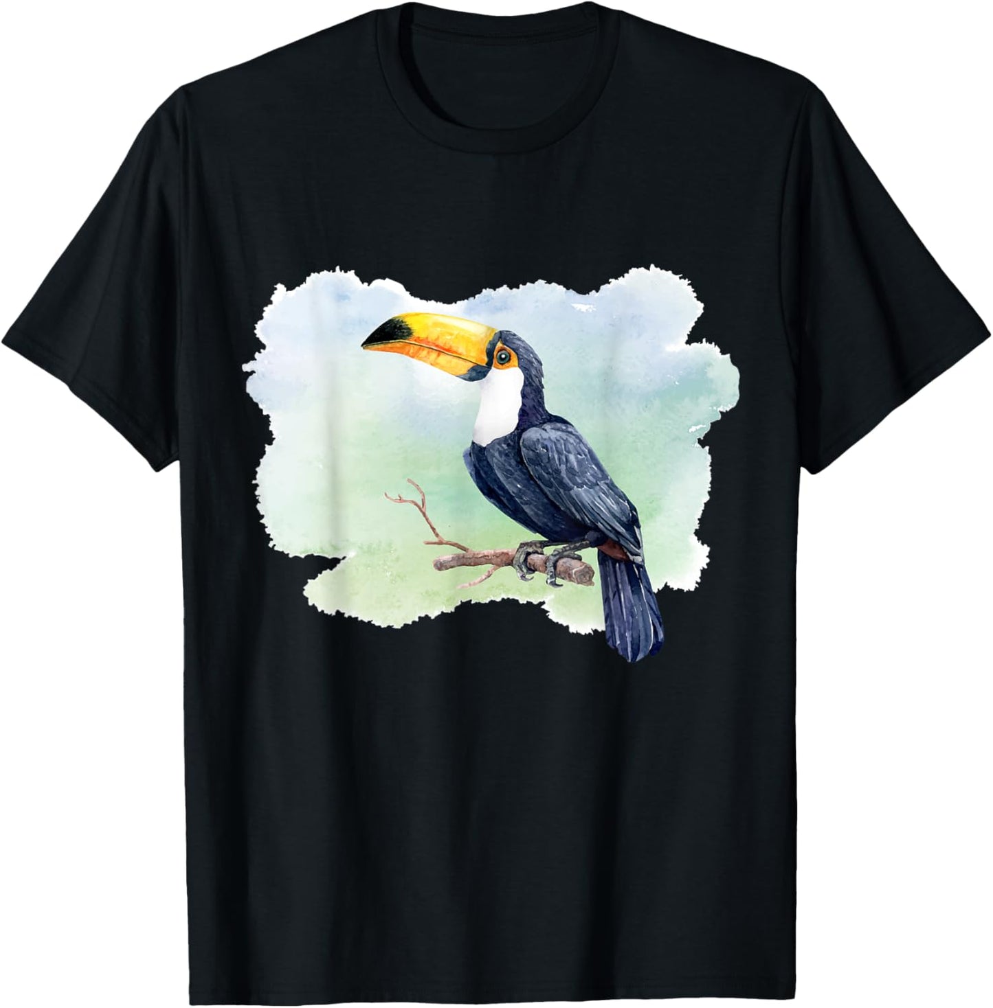 Toucan Watercolor T-Shirt - T-Shirt | Black