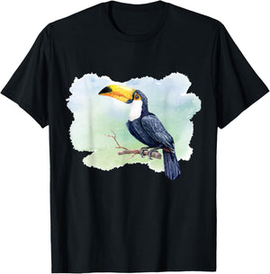 Toucan Watercolor T-Shirt - T-Shirt | Black