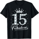 15 Fabulous 15 Years Old Happy 15th Birthday Girl Women T-Shirt - T-Shirt | Black
