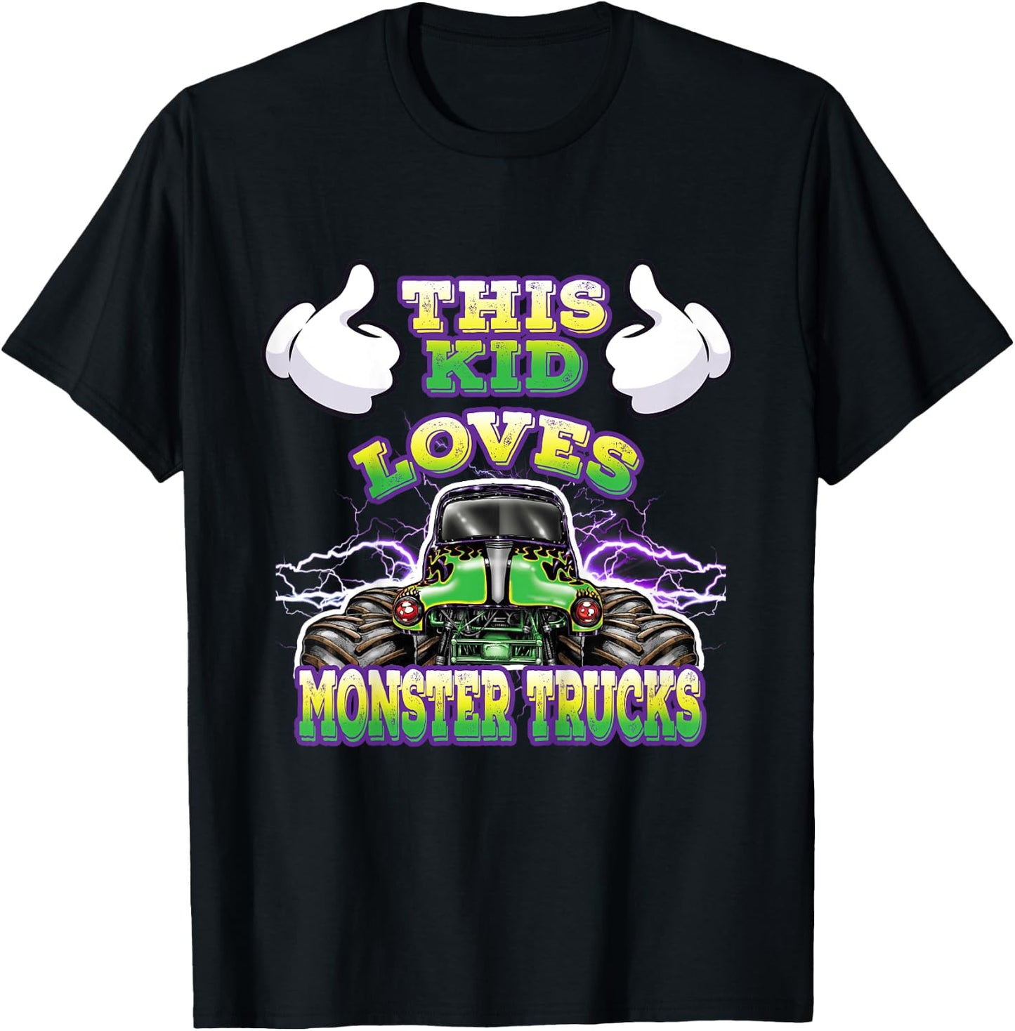 Kids Monster Truck Toddlers and Kids T-Shirt - T-Shirt | Black