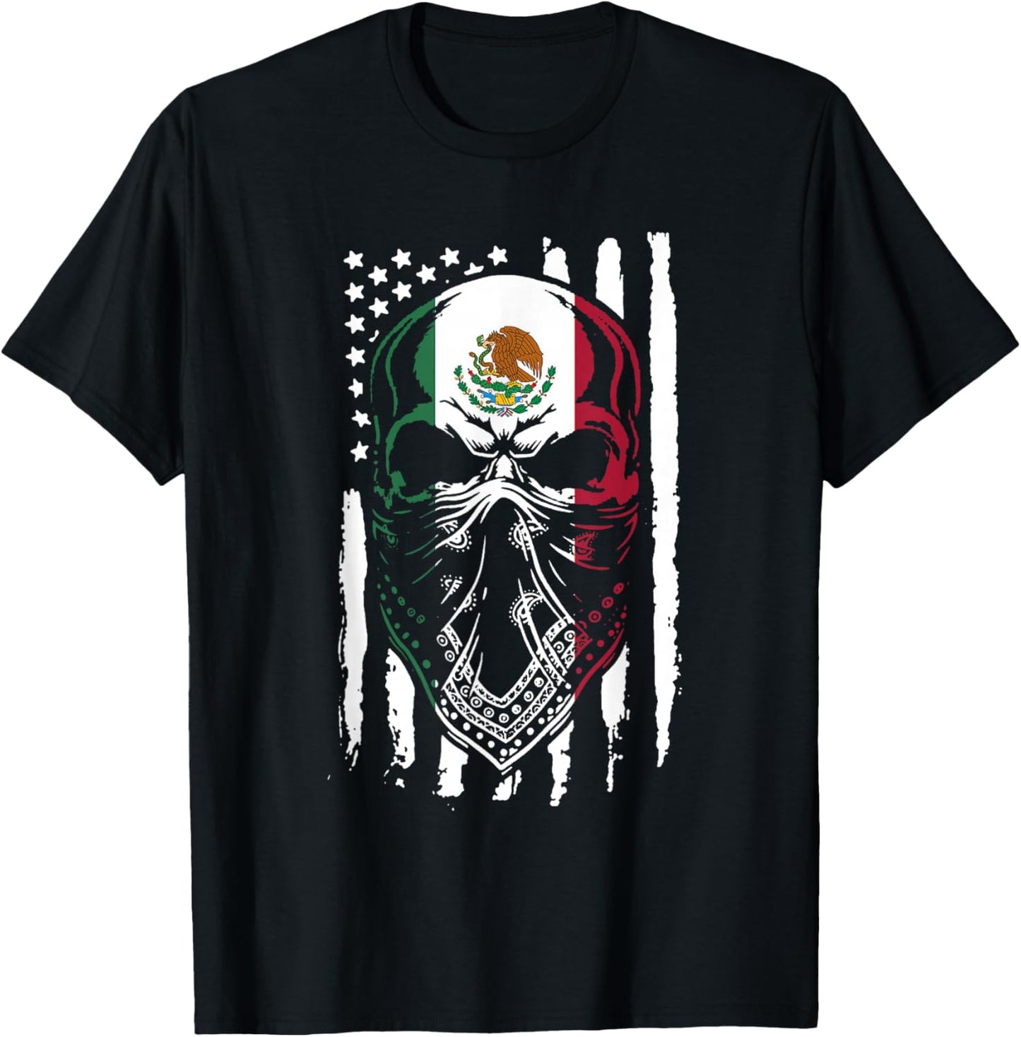 Mexico Vintage Mexican Flag Pride Hat Jersey T-Shirt - T-Shirt | Black