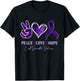Peace Love Hope Leopard End Domestic Violence Awareness T-Shirt - T-Shirt | Black